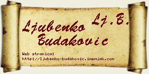 Ljubenko Budaković vizit kartica